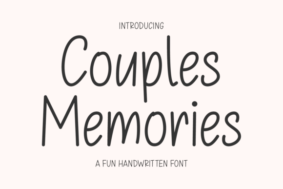 Couples Memories: A Charming Handwritten Font for Engaging Visuals