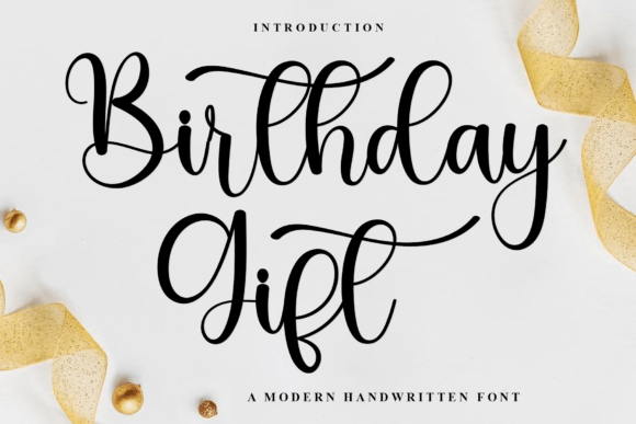 Enchant Your Designs with Birthday Gift Font