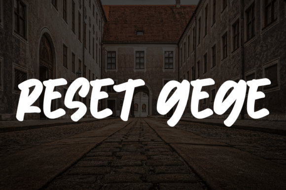 Reset Gege: The Hand-Painted Font for Editorial Expression