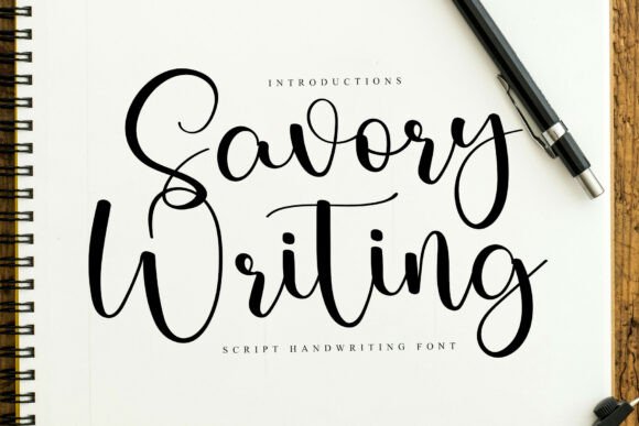 Savory Writing Font: A Script for Sophisticated Editorial Design