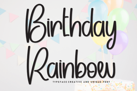 Using Birthday Rainbow: A Tall Font for Big Brand Moments